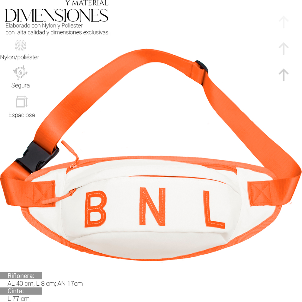 Foto 4 pulgar | Bolso Riñonera De Moda Multifuncional Casual Cangurera Naranja