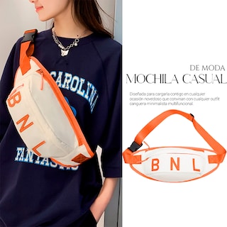 Foto 4 | Bolso Riñonera De Moda Multifuncional Casual Cangurera Naranja