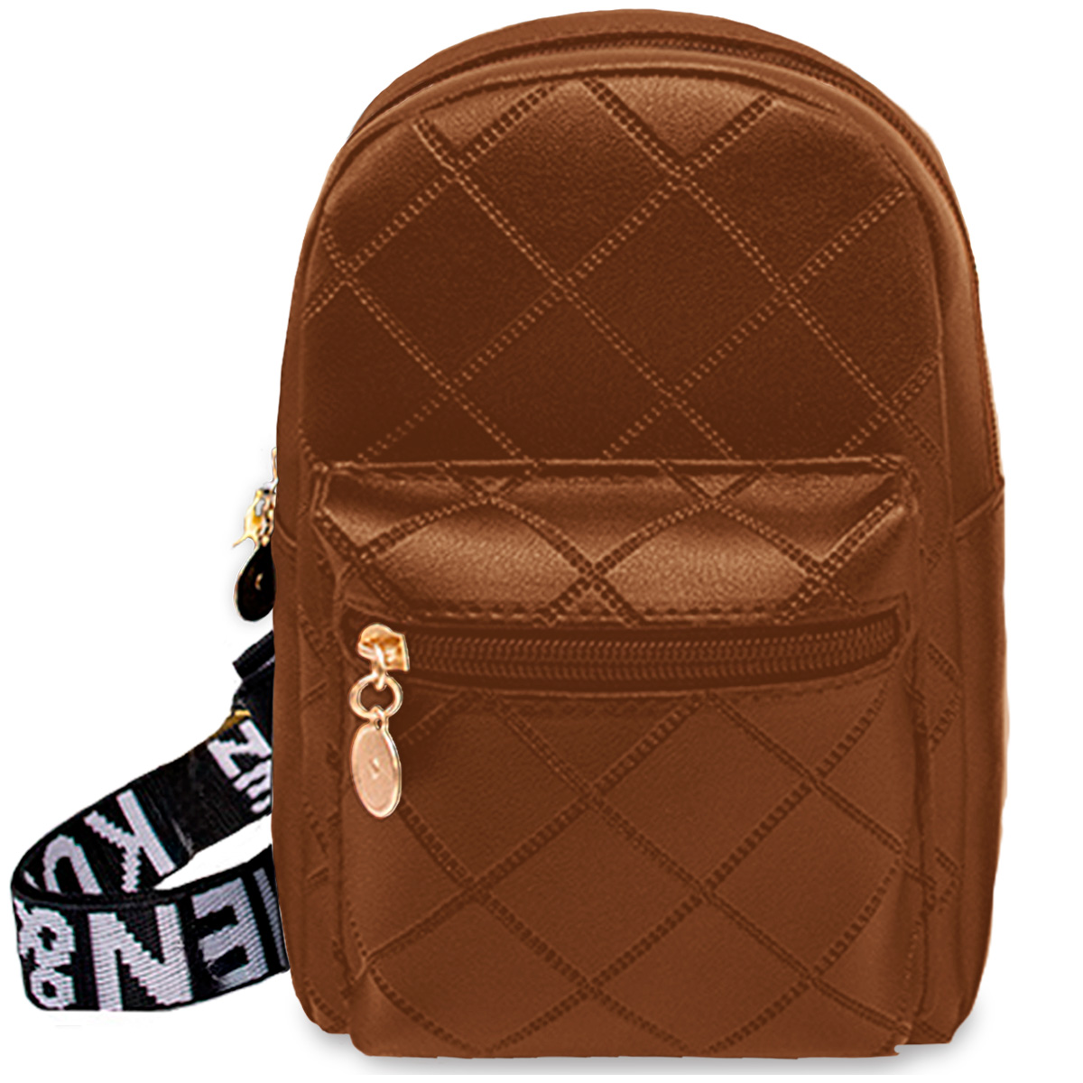Foto 2 pulgar | Bolso Bandolera Para Mujer Impermeable Vini Piel Marron