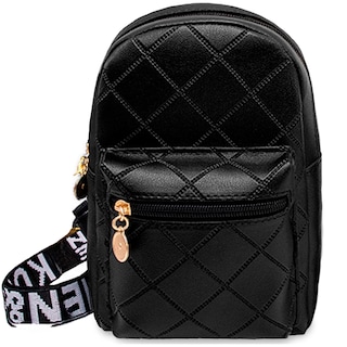 Foto 1 | Bolso Bandolera Para Mujer Impermeable Vini Piel Negro