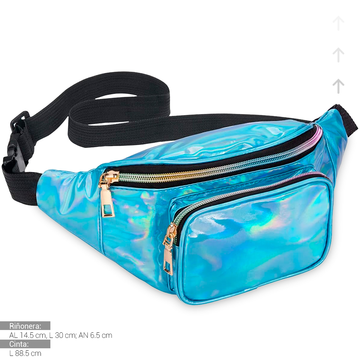 Foto 5 pulgar | Bolsa Cangurera Casual Para Mujer Ligera Multifuncional Azul