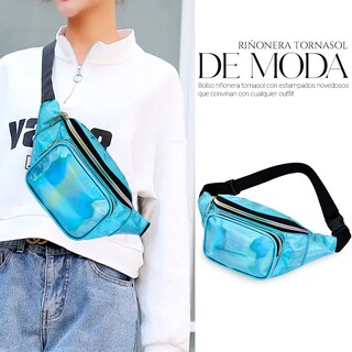 Foto 5 | Bolsa Cangurera Casual Para Mujer Ligera Multifuncional Azul
