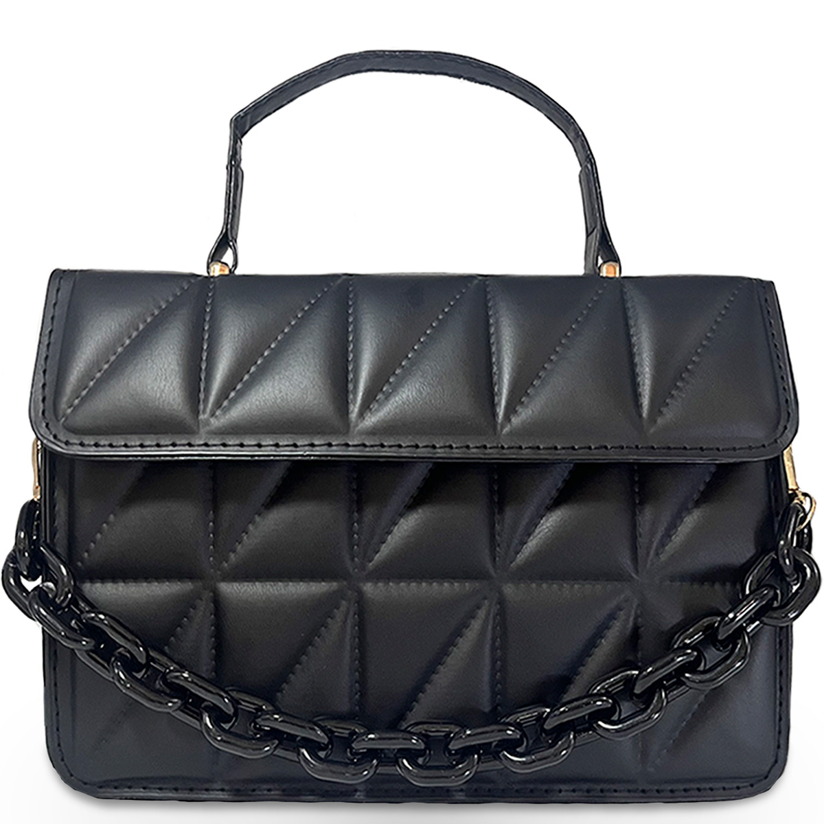 Foto 2 pulgar | Bolsa de Hombro Shendy Vendy con Cadena Negra para Mujer
