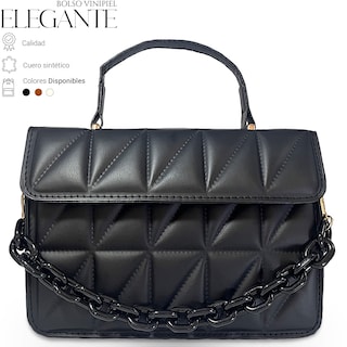 Foto 2 | Bolsa de Hombro Shendy Vendy con Cadena Negra para Mujer