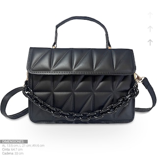 Foto 4 | Bolsa de Hombro Shendy Vendy con Cadena Negra para Mujer