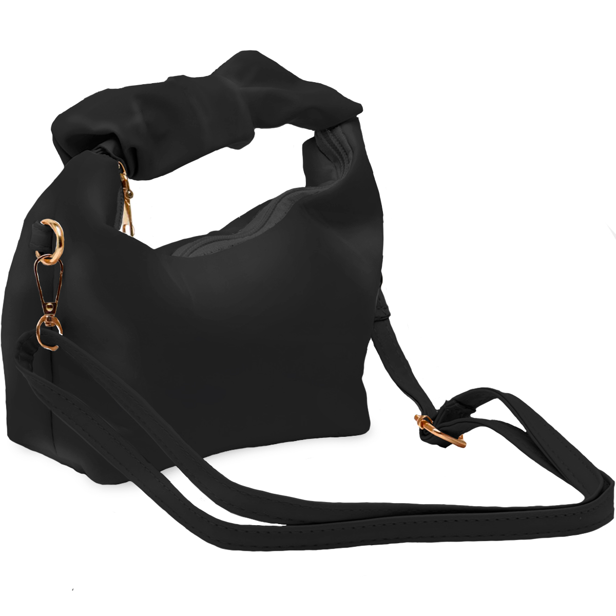 Bolso de Mano Tipo Piel Elegante Casual Negro para Mujer