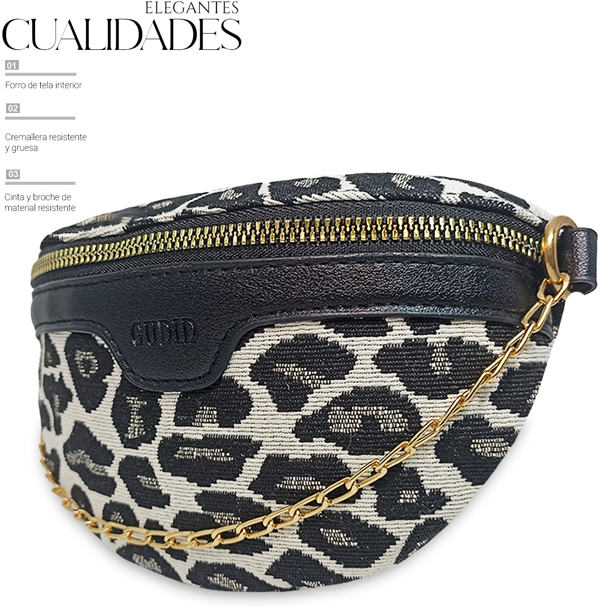 Foto 4 pulgar | Bolso Bandolera Shendy Vendy Leopardo con Cadena de Metal para Mujer