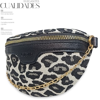 Foto 3 | Bolso Bandolera Shendy Vendy Leopardo con Cadena de Metal para Mujer