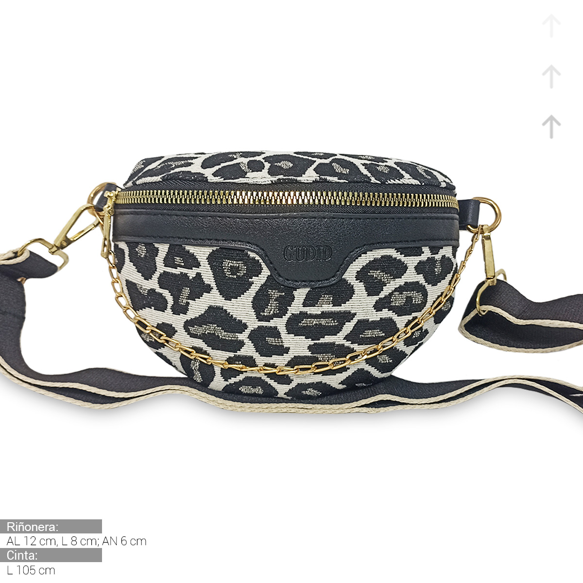 Foto 5 pulgar | Bolso Bandolera Shendy Vendy Leopardo con Cadena de Metal para Mujer