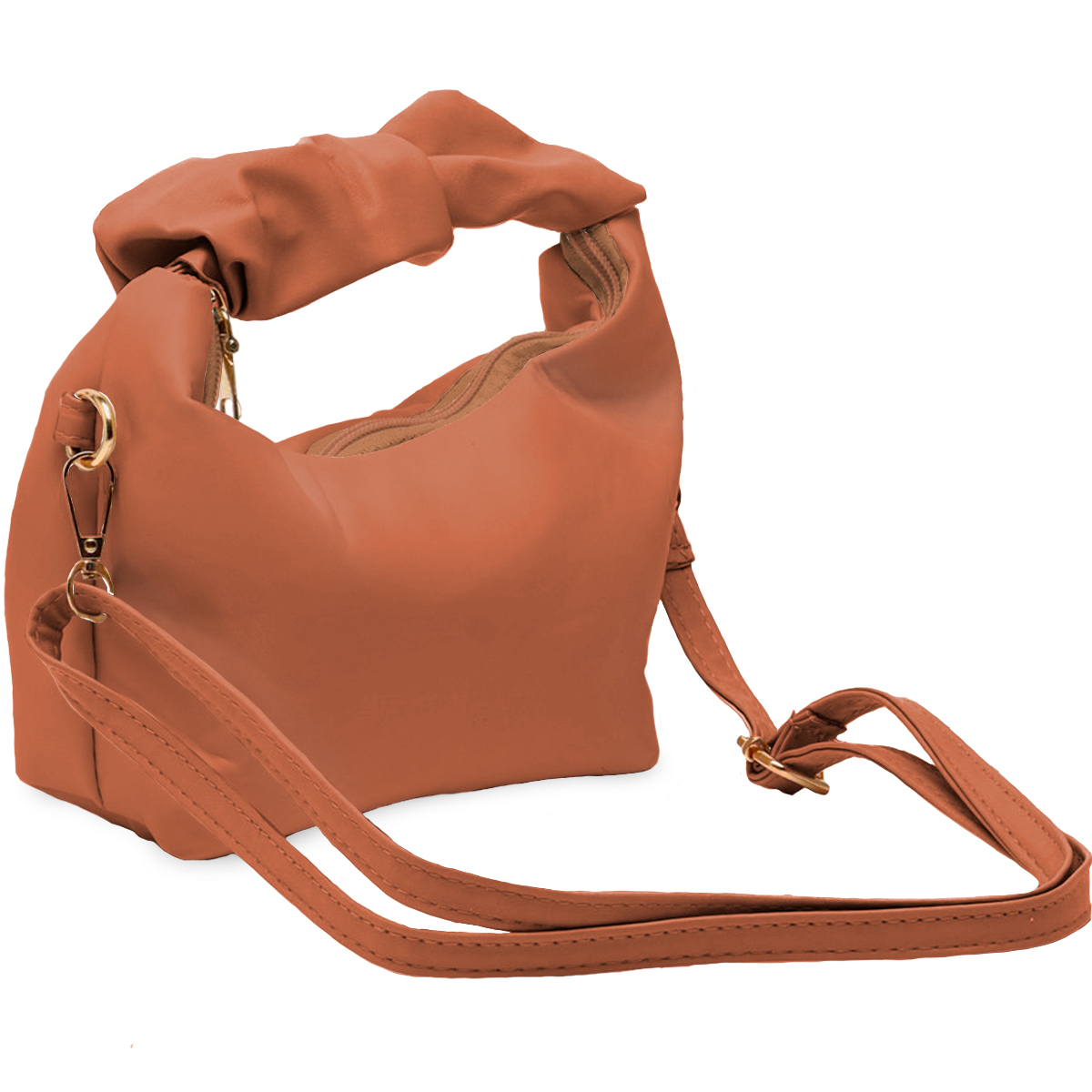 Foto 2 pulgar | Bolso de Mano Tipo Piel Elegante Casual Marrón para Mujer