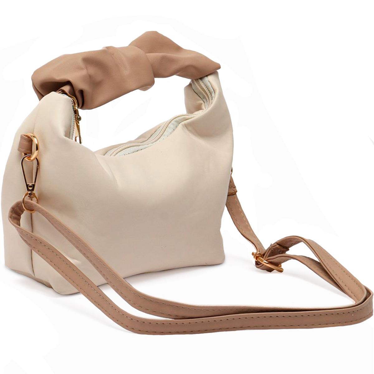 Bolso de Mano para Mujer Tipo Piel Beige
