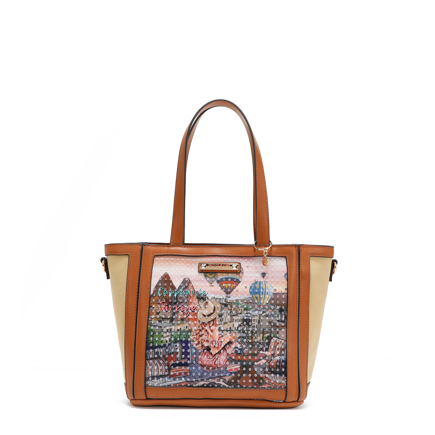 Bolsa Satchel Nicole Lee de Tela con Textura Sisters Secret