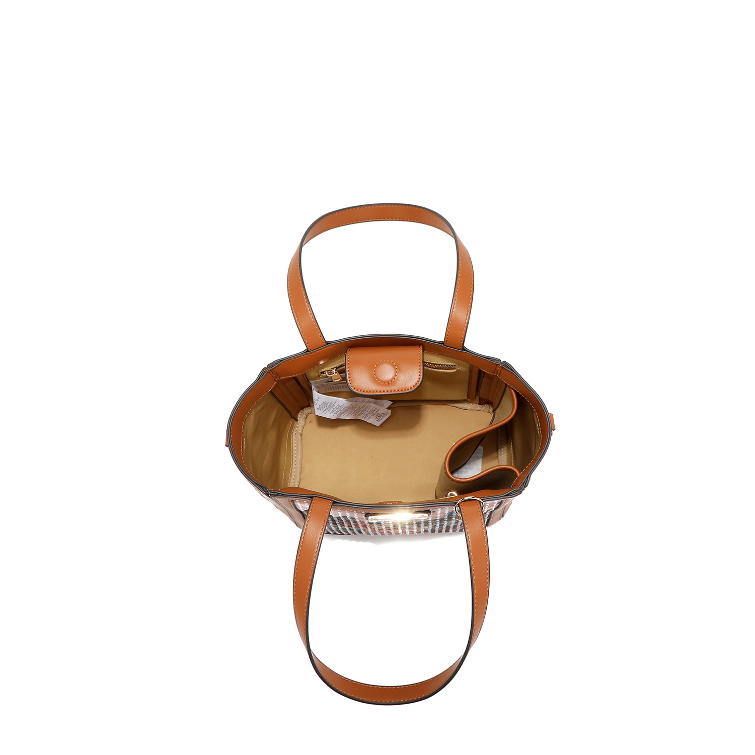 Foto 4 pulgar | Bolsa Satchel Nicole Lee de Tela con Textura Sisters Secret