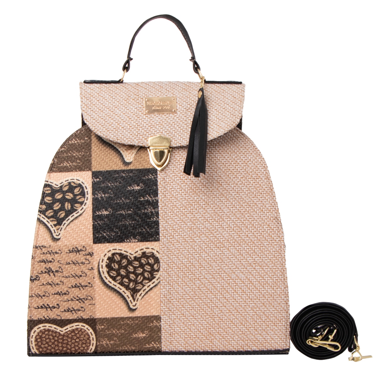 Bolsa Yute Para Mujer Fana Tana Color Negro Reforzada
