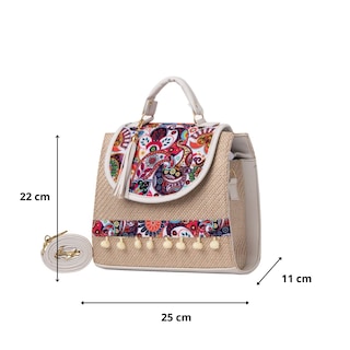 Foto 3 | Bolsa Yute Para Mujer Fana Roma Color Blanco Especial