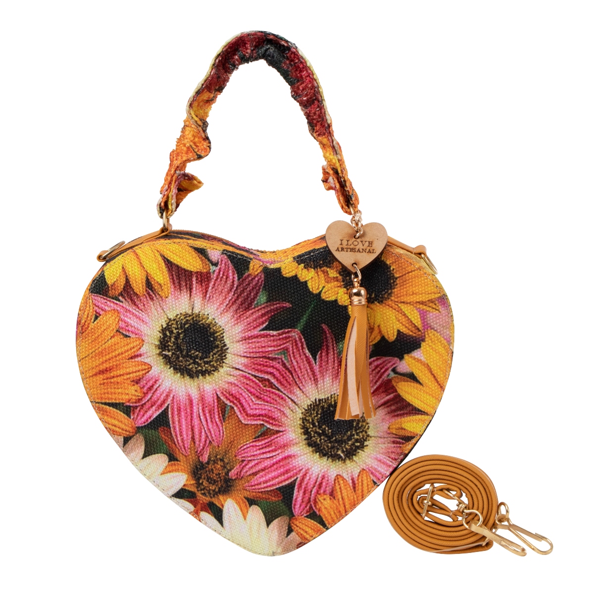 Foto 1 | Bolso Yute De Mujer Fana Pascuala Color Mostaza Espectacular