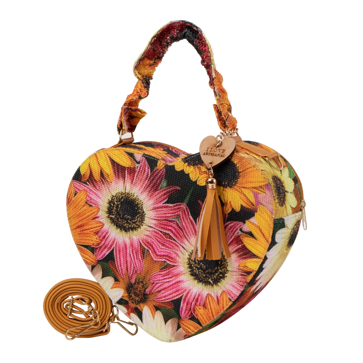 Foto 2 | Bolso Yute De Mujer Fana Pascuala Color Mostaza Espectacular