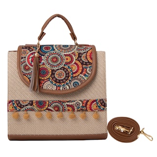 Foto 1 | Bolso Yute De Mujer Fana Roma Color Camel Reforzada