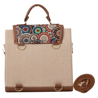 Foto 4 | Bolso Yute De Mujer Fana Roma Color Camel Reforzada