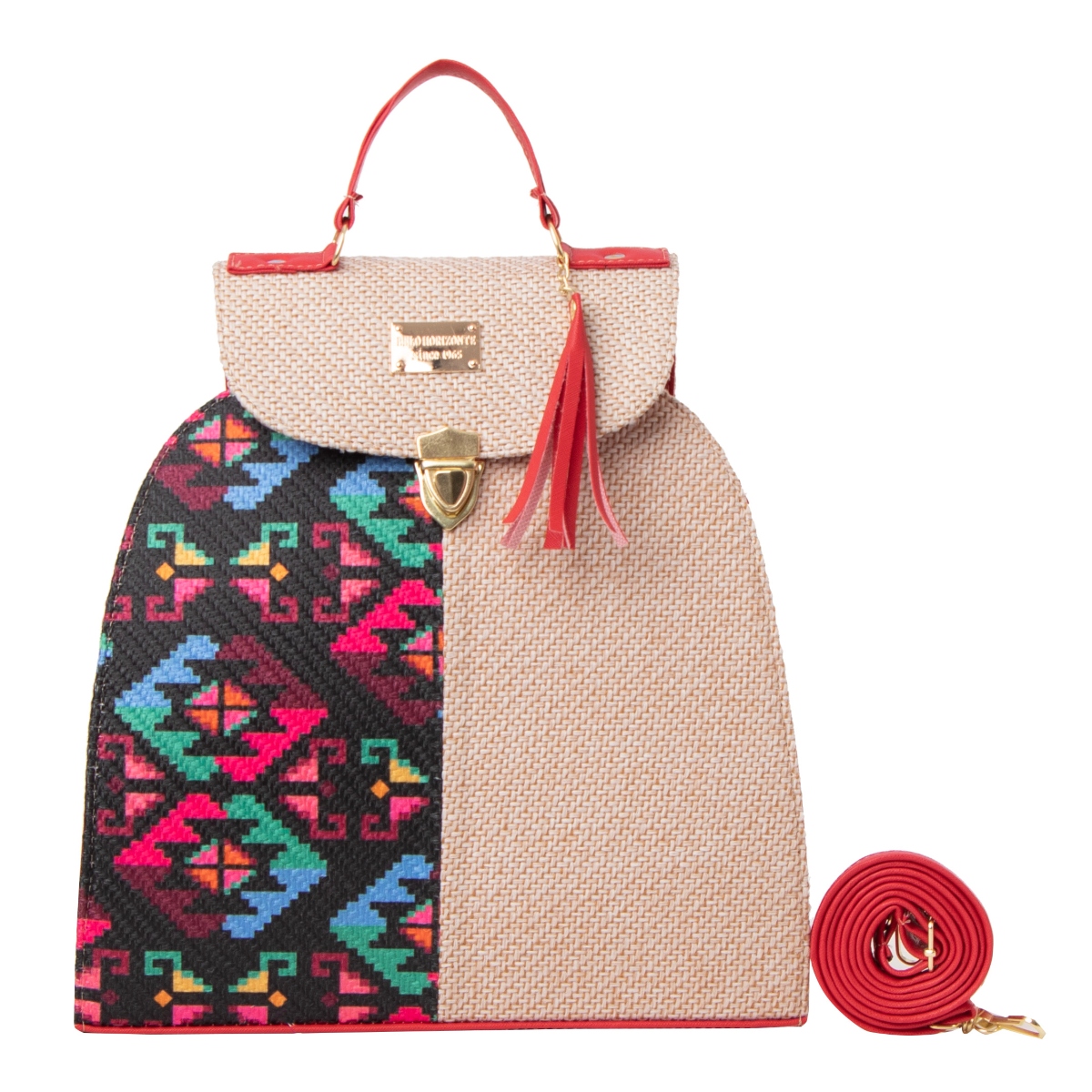 Foto 2 pulgar | Bolsa Yute De Mujer Fana Tana Color Rojo Se Única