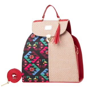 Foto 2 | Bolsa Yute De Mujer Fana Tana Color Rojo Se Única