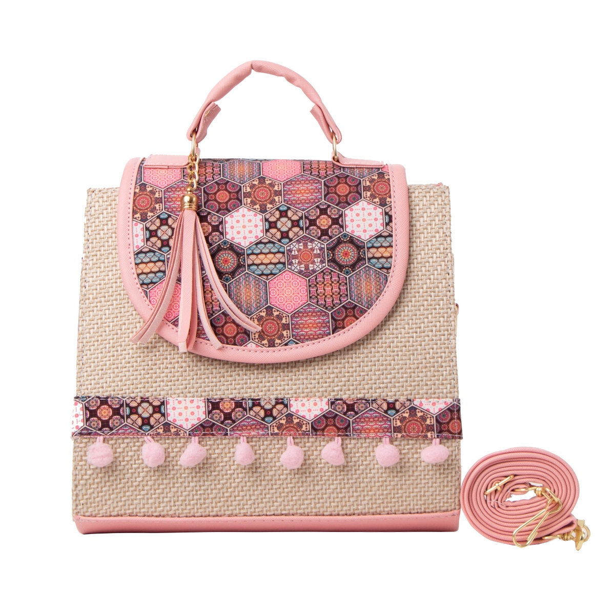 Foto 1 | Bolsa Yute Para Mujer Fana Roma Color Rosa Espectacular