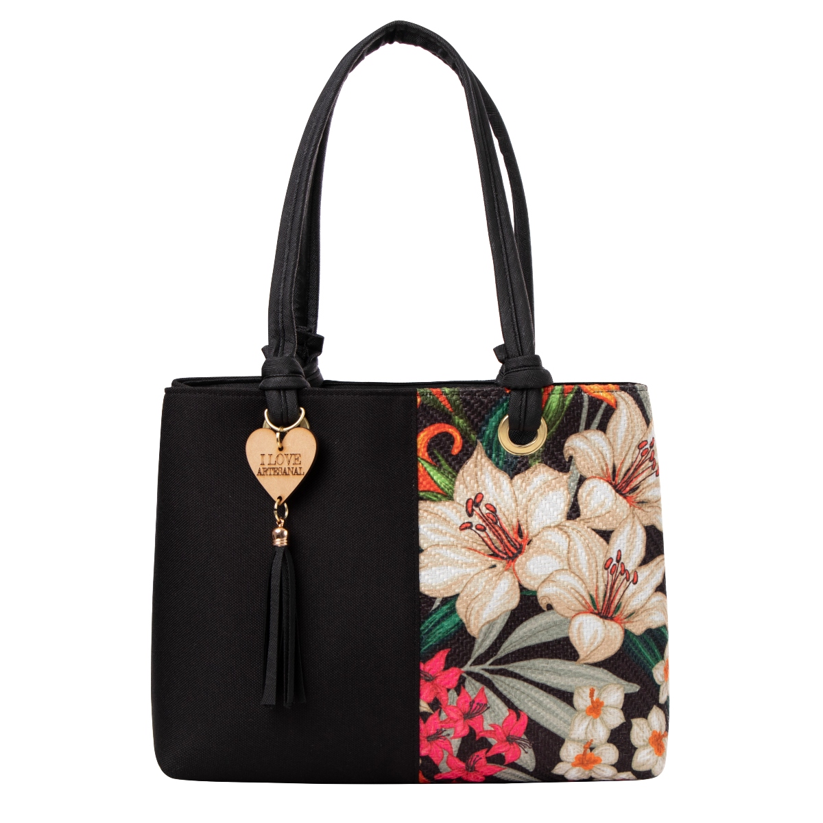 Foto 2 pulgar | Bolsa Yute De Mujer Fana Palmira Color Negro Se Única
