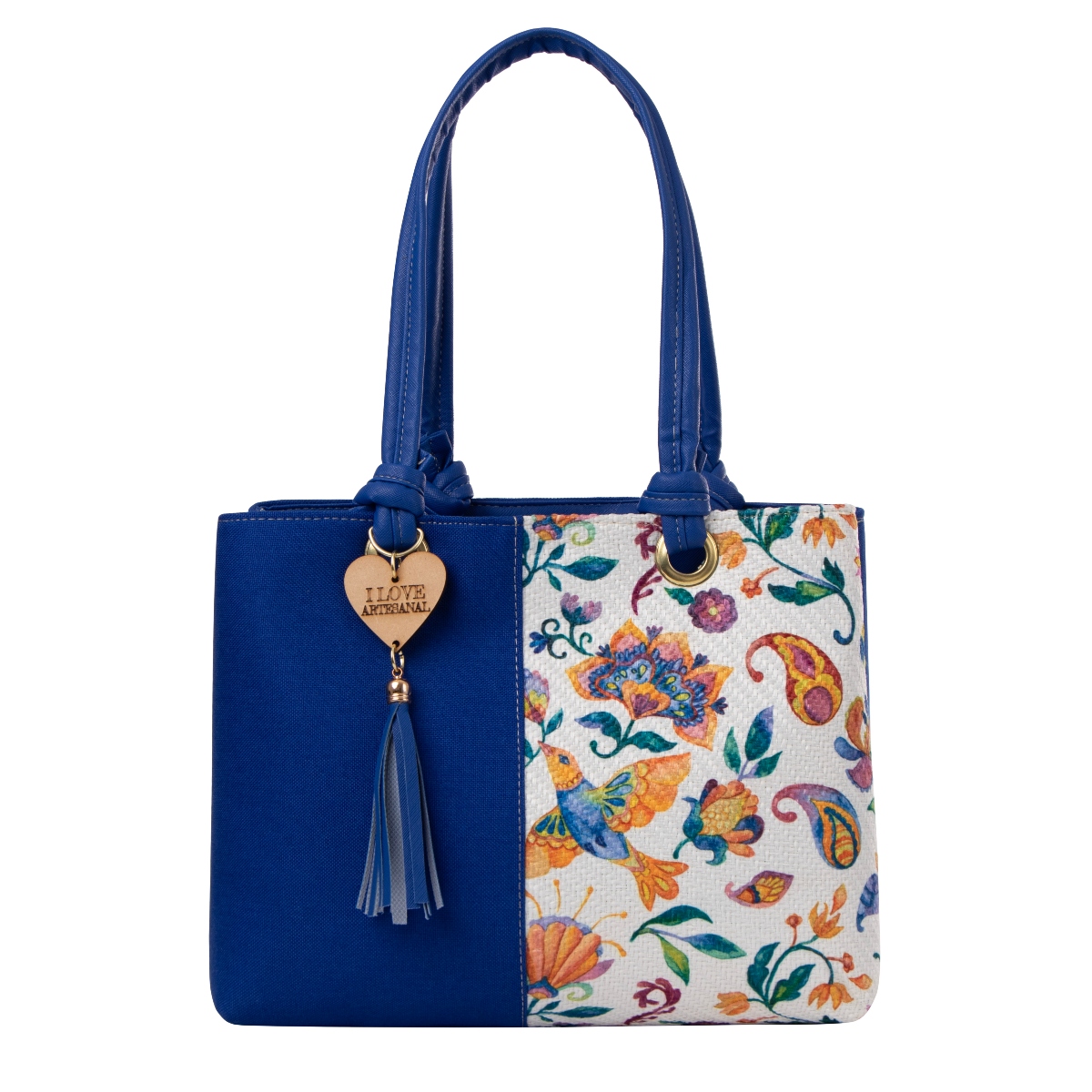 Bolsa Yute Para Mujer Fana Palmira Color Azul Elegante