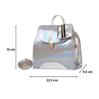Foto 3 | Bolsa De Niña Fana Trini Color Plata Con Asas