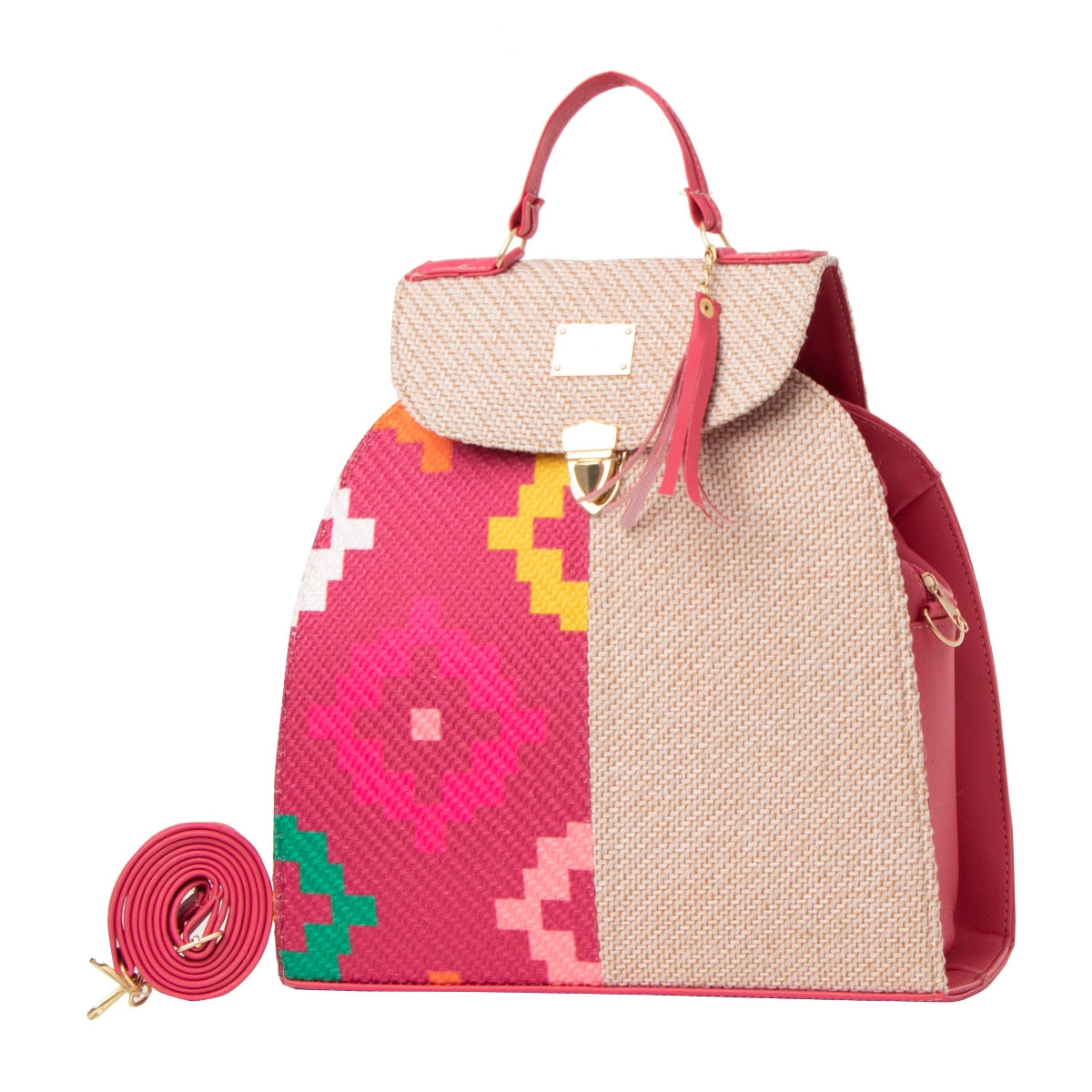 Foto 3 pulgar | Bolsa Yute Para Mujer Fana Tana Color Fiusha Fashions