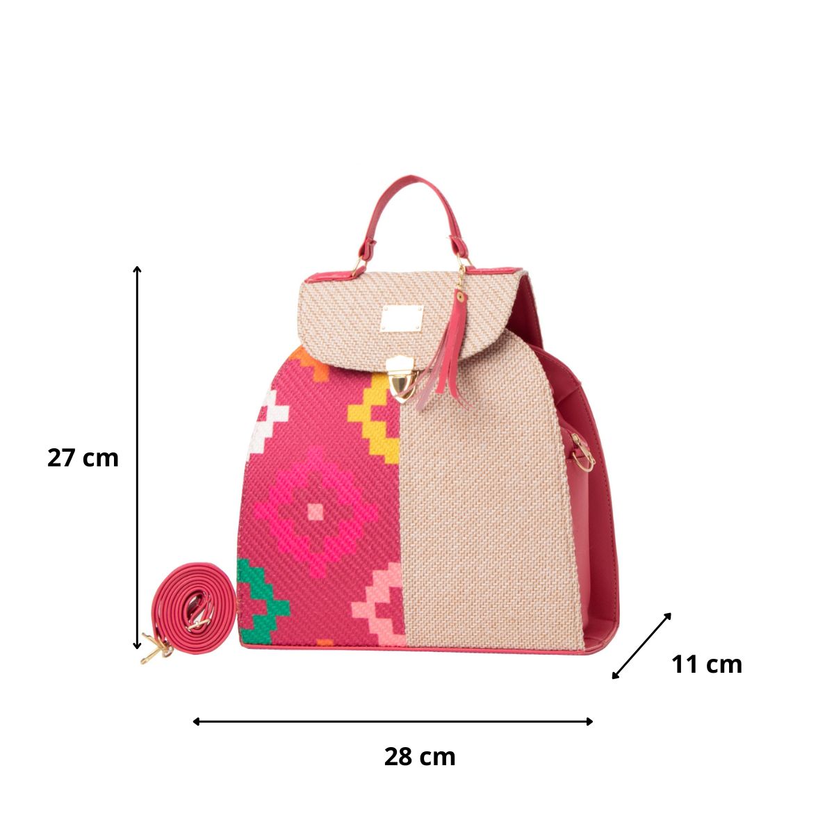 Foto 4 pulgar | Bolsa Yute Para Mujer Fana Tana Color Fiusha Fashions
