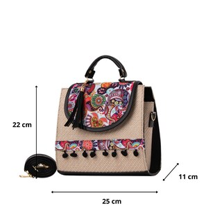 Foto 3 | Bolsa Yute Para Mujer Fana Roma Color Negro Se Única