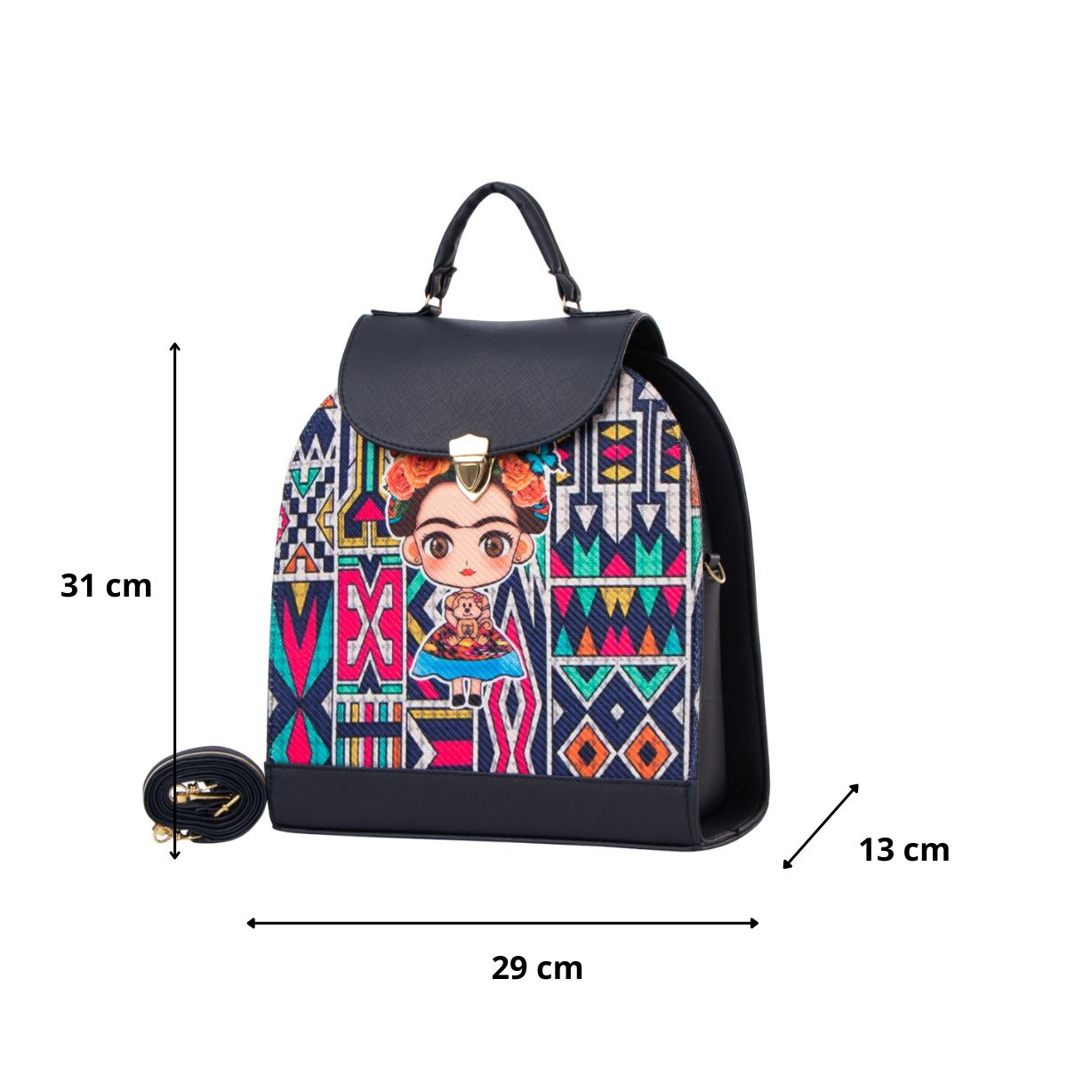 Foto 4 pulgar | Bolsa Yute Para Mujer Fana Sabina Color Marino Preciosa