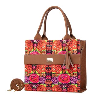 Foto 2 | Bolsa Yute De Mujer Fana Suri Color Rojo Preciosa
