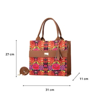 Foto 3 | Bolsa Yute De Mujer Fana Suri Color Rojo Preciosa