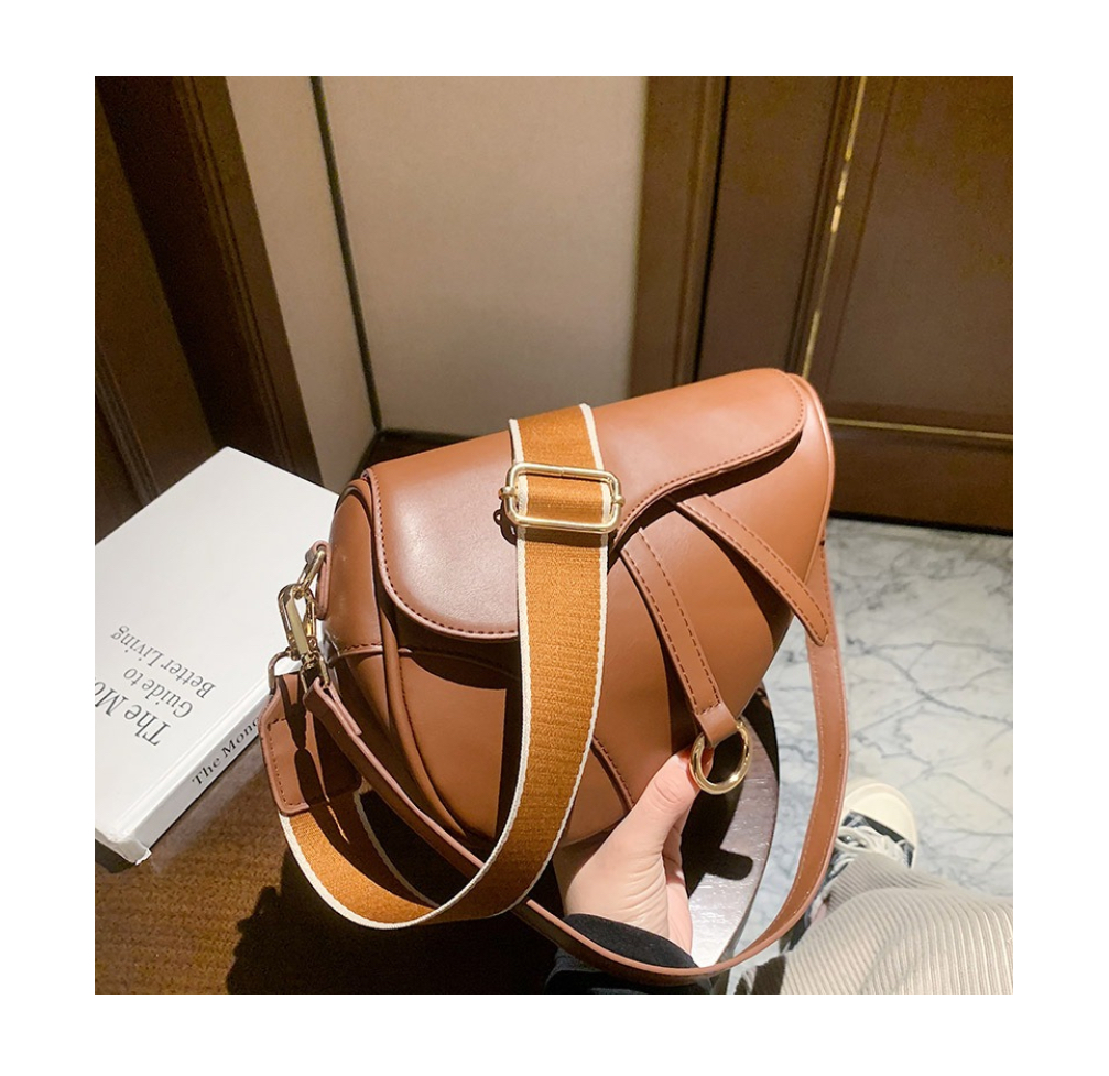 Foto 4 pulgar | Bolsa De Sillín Crossbody Marrón
