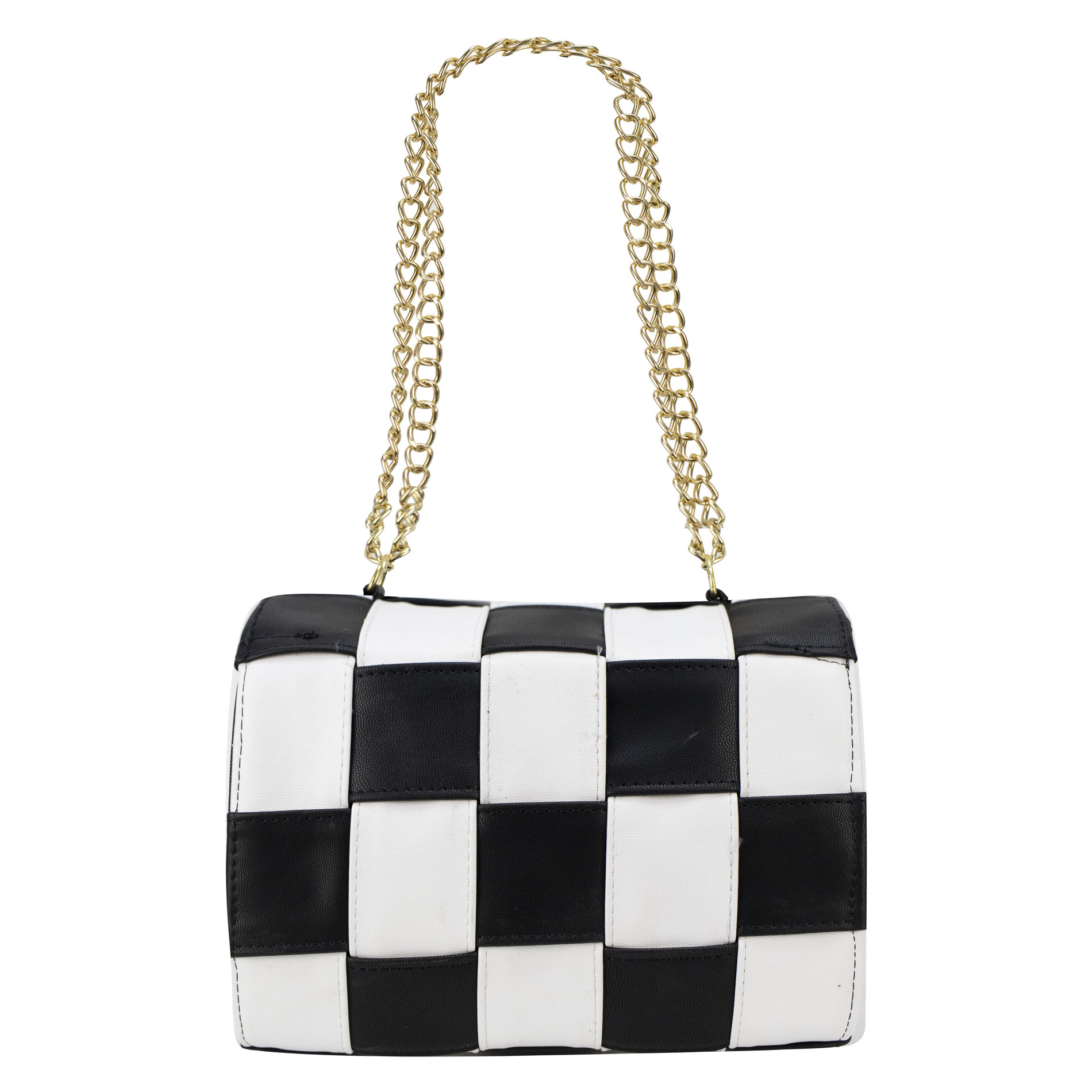 Foto 3 | Bolso Para Dama Blanco Cabra Tejido Negro Sintetico Naomi Nueva Imagen