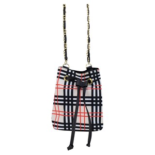 Foto 1 | Bolso Para Dama Negro Escoces Rojo Textil/sintetico Rubi Nueva Imagen