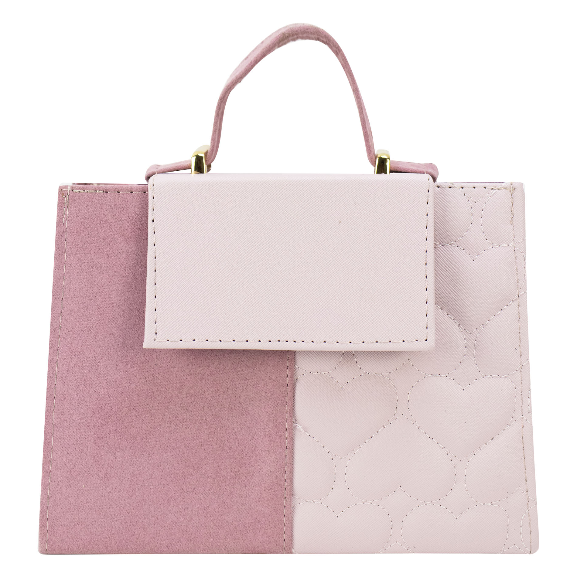 Bolso Para Dama Rosa Durazno Corazón Textil/sintetico Gina Nueva Imagen