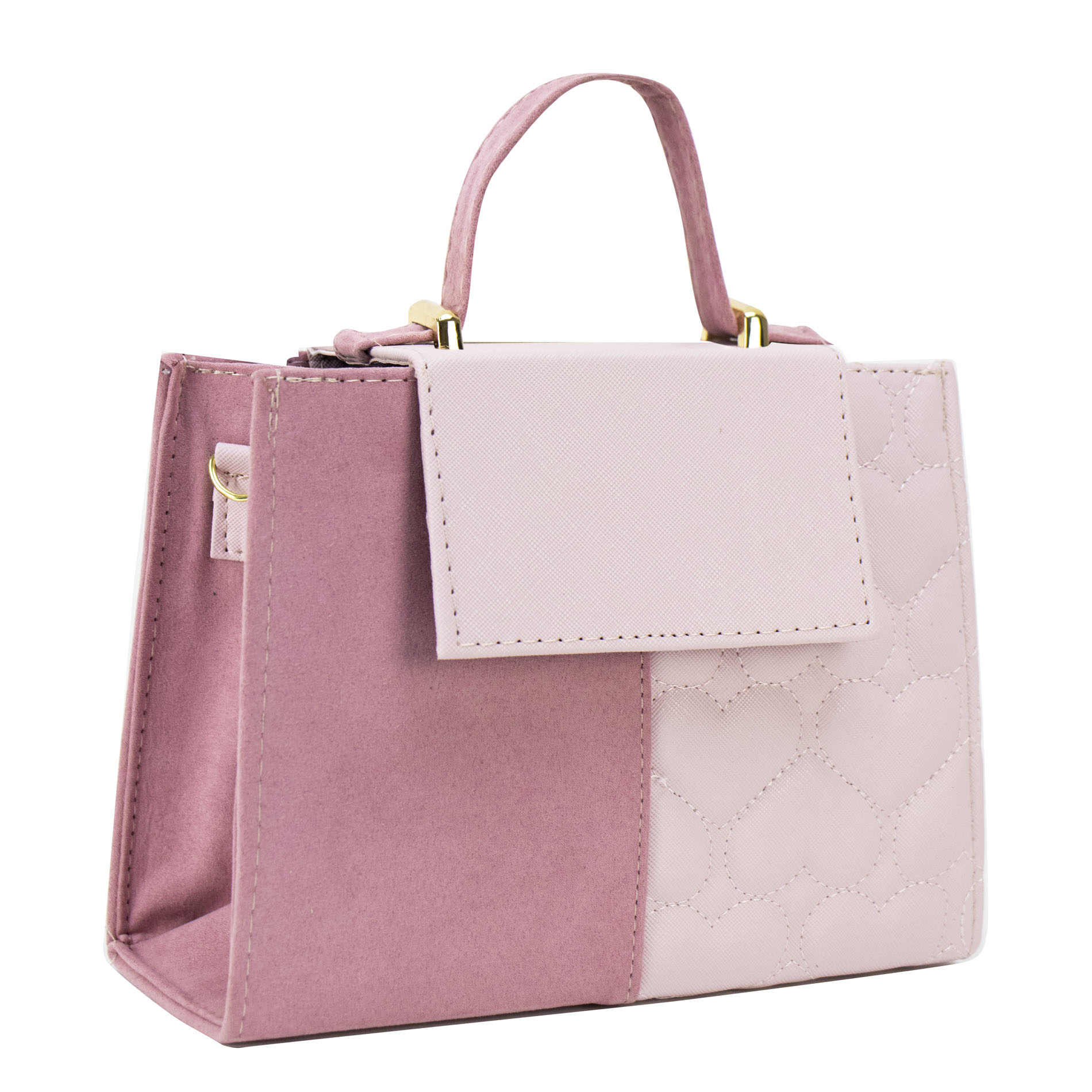 Foto 2 | Bolso Para Dama Rosa Durazno Corazón Textil/sintetico Gina Nueva Imagen