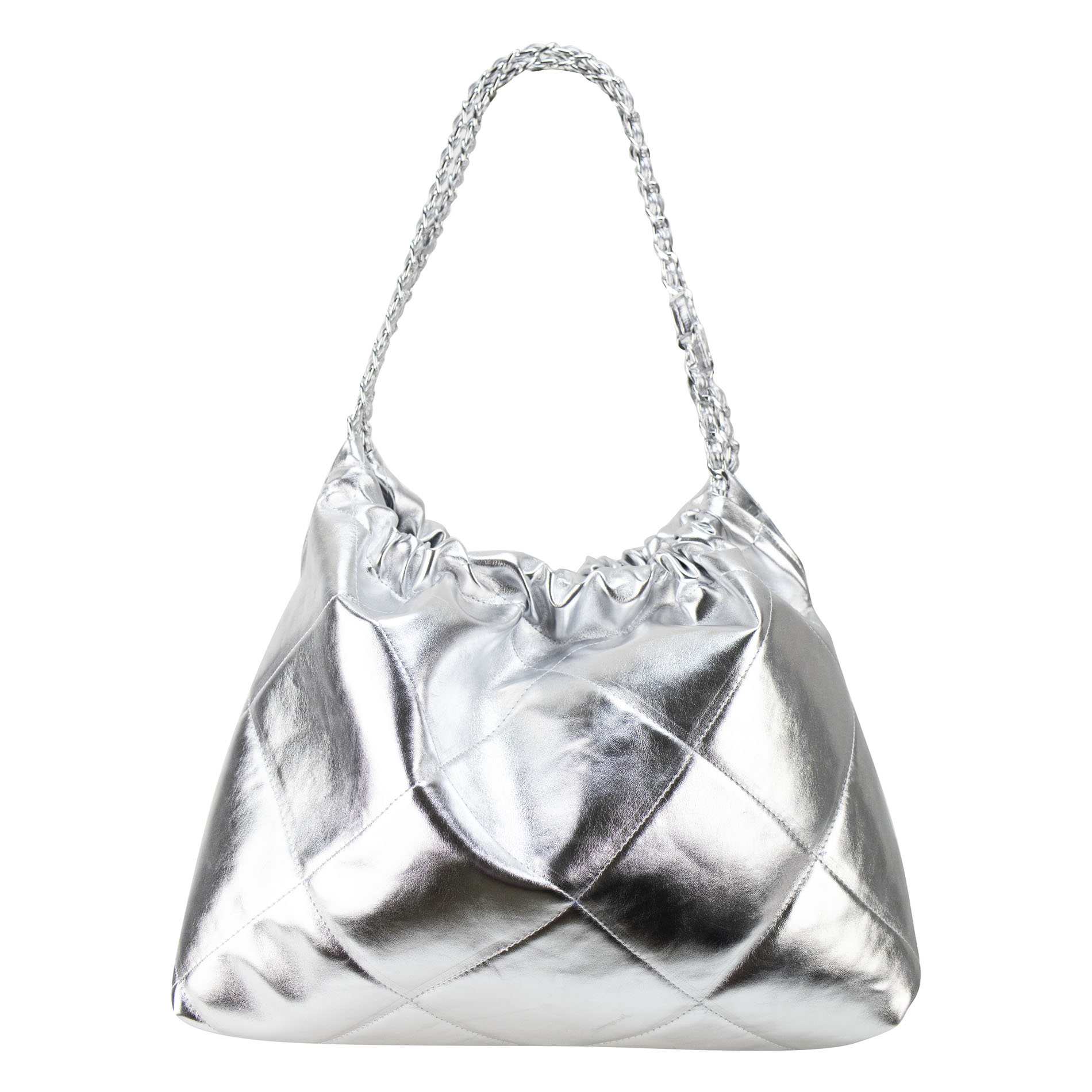 Foto 2 pulgar | Bolso Para Dama Plata Garment Capitonado Sintetico Juliana Nueva Imagen