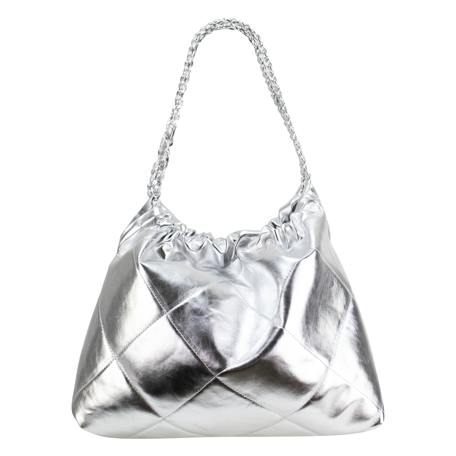 Foto 4 pulgar | Bolso Para Dama Plata Garment Capitonado Sintetico Juliana Nueva Imagen