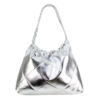 Foto 3 | Bolso Para Dama Plata Garment Capitonado Sintetico Juliana Nueva Imagen