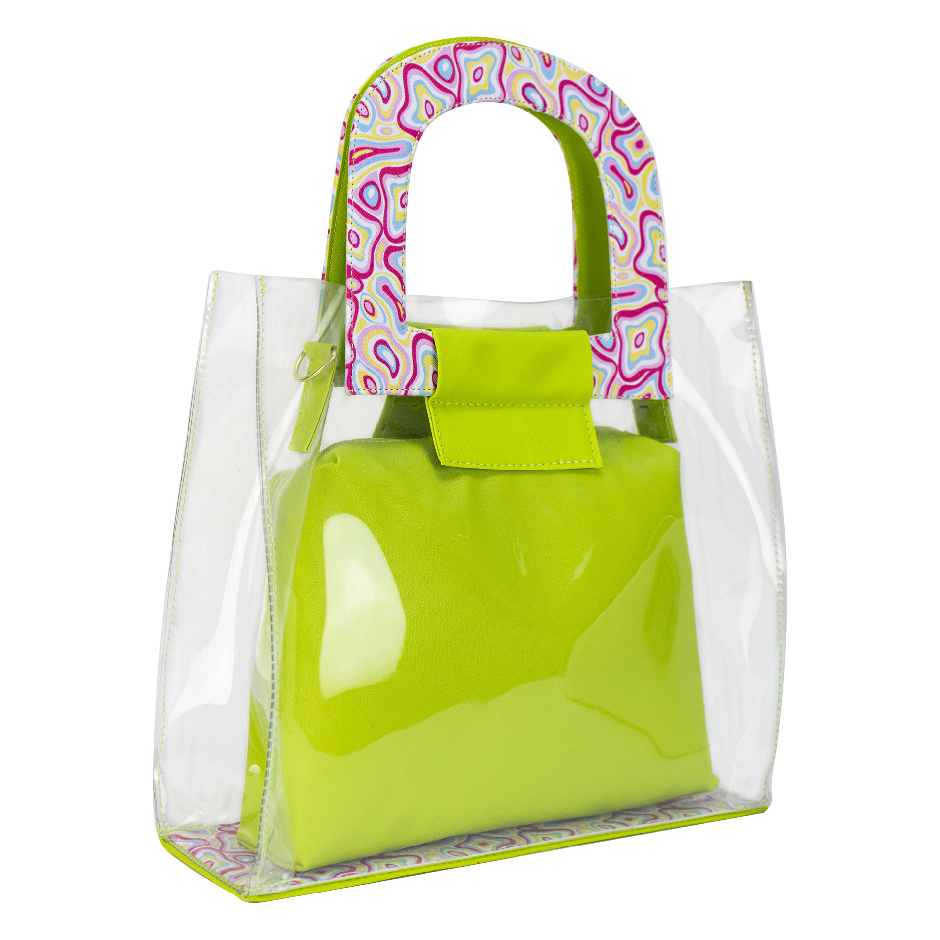 Foto 2 | Bolso Para Dama Verde Manzana Ondas Retro Sintetico Micaela Nueva Imagen