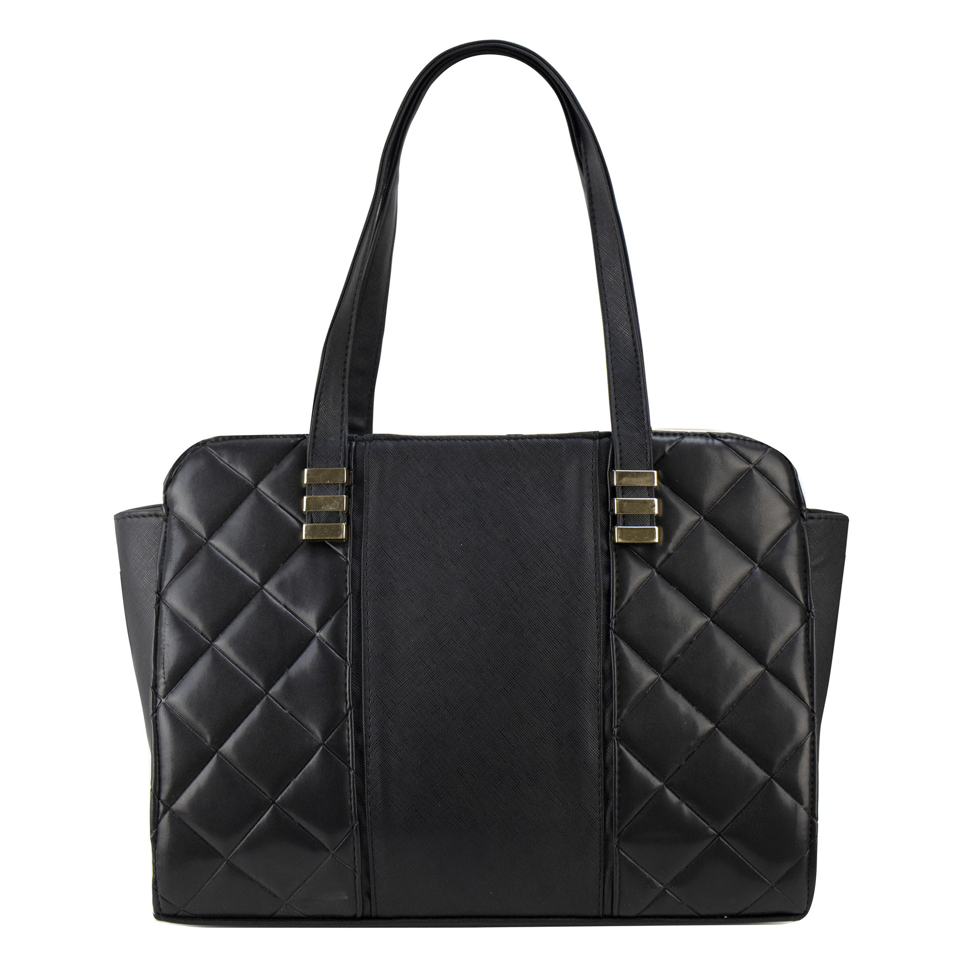 Bolso Para Dama Negro Fiorella Capitonado Sintetico Alba Nueva Imagen