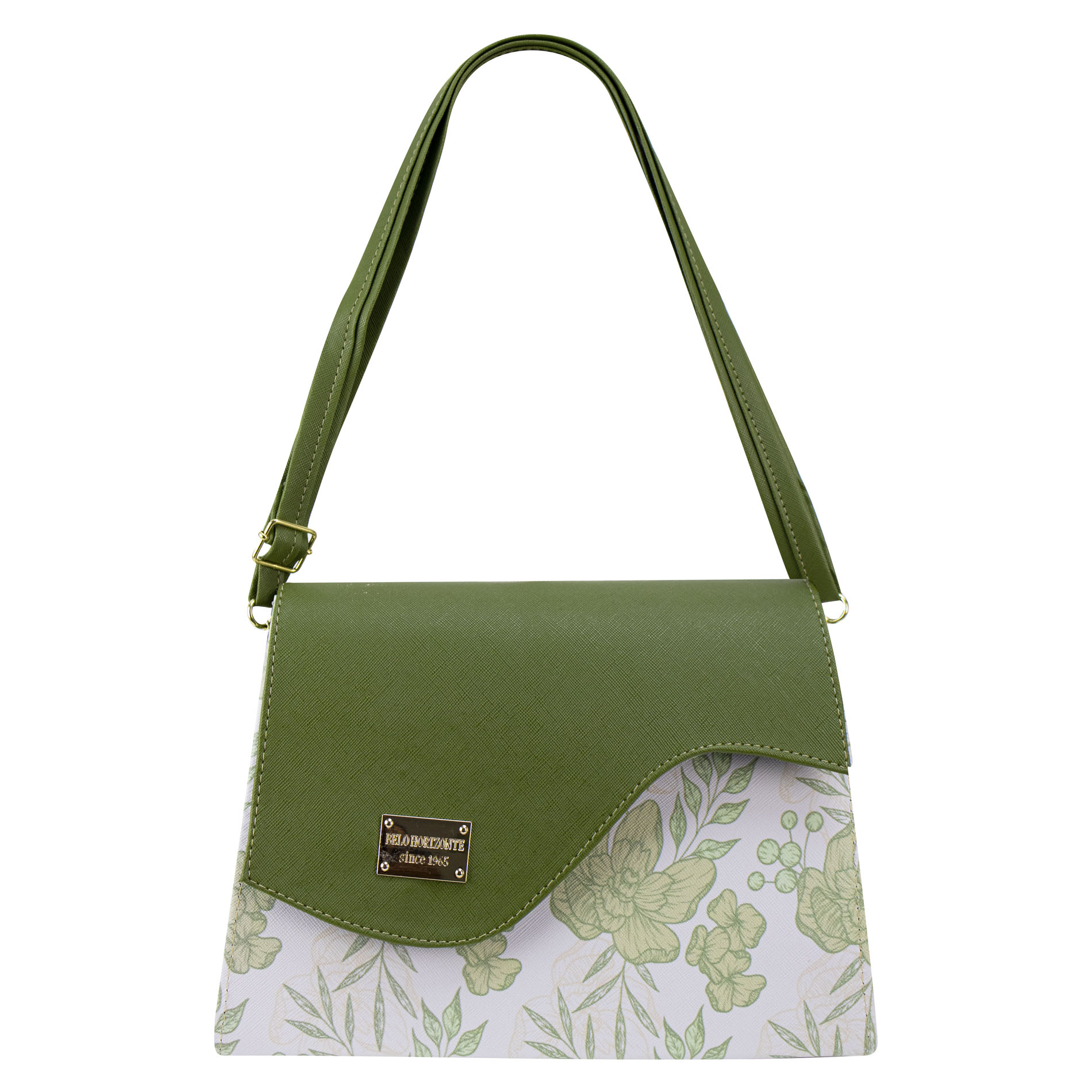 Foto 1 | Bolso Para Dama Verde Olivo Flor Pimienta Sintetico Mónica Nueva Imagen