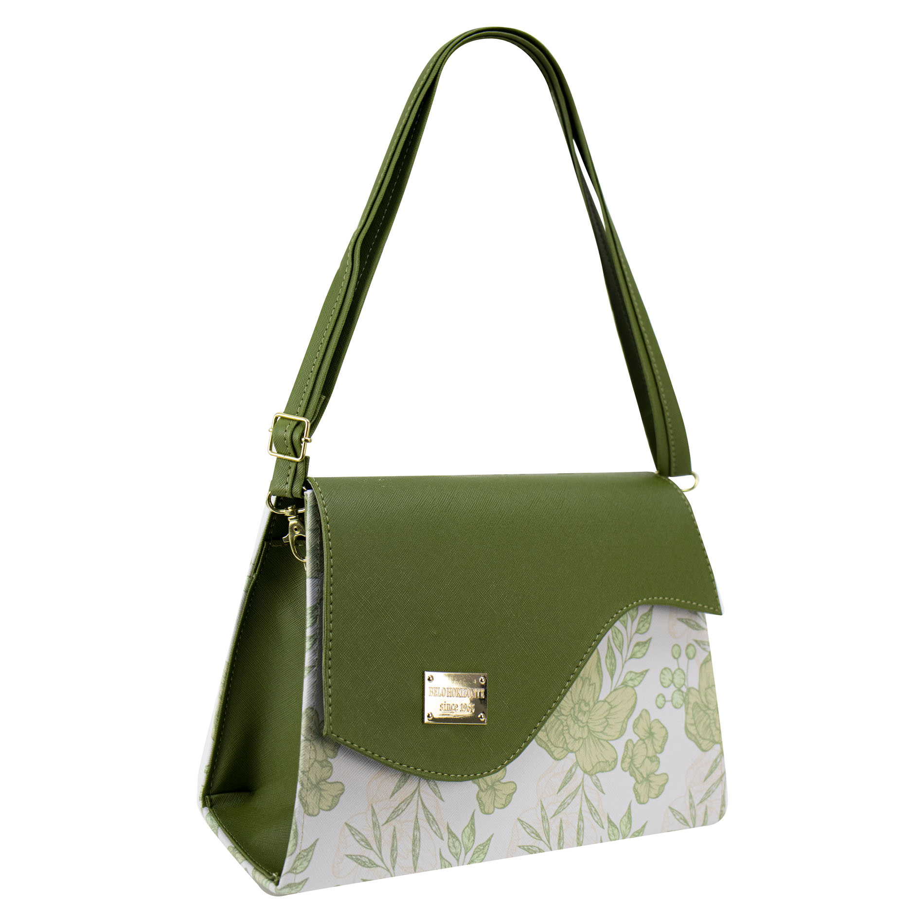 Foto 2 | Bolso Para Dama Verde Olivo Flor Pimienta Sintetico Mónica Nueva Imagen