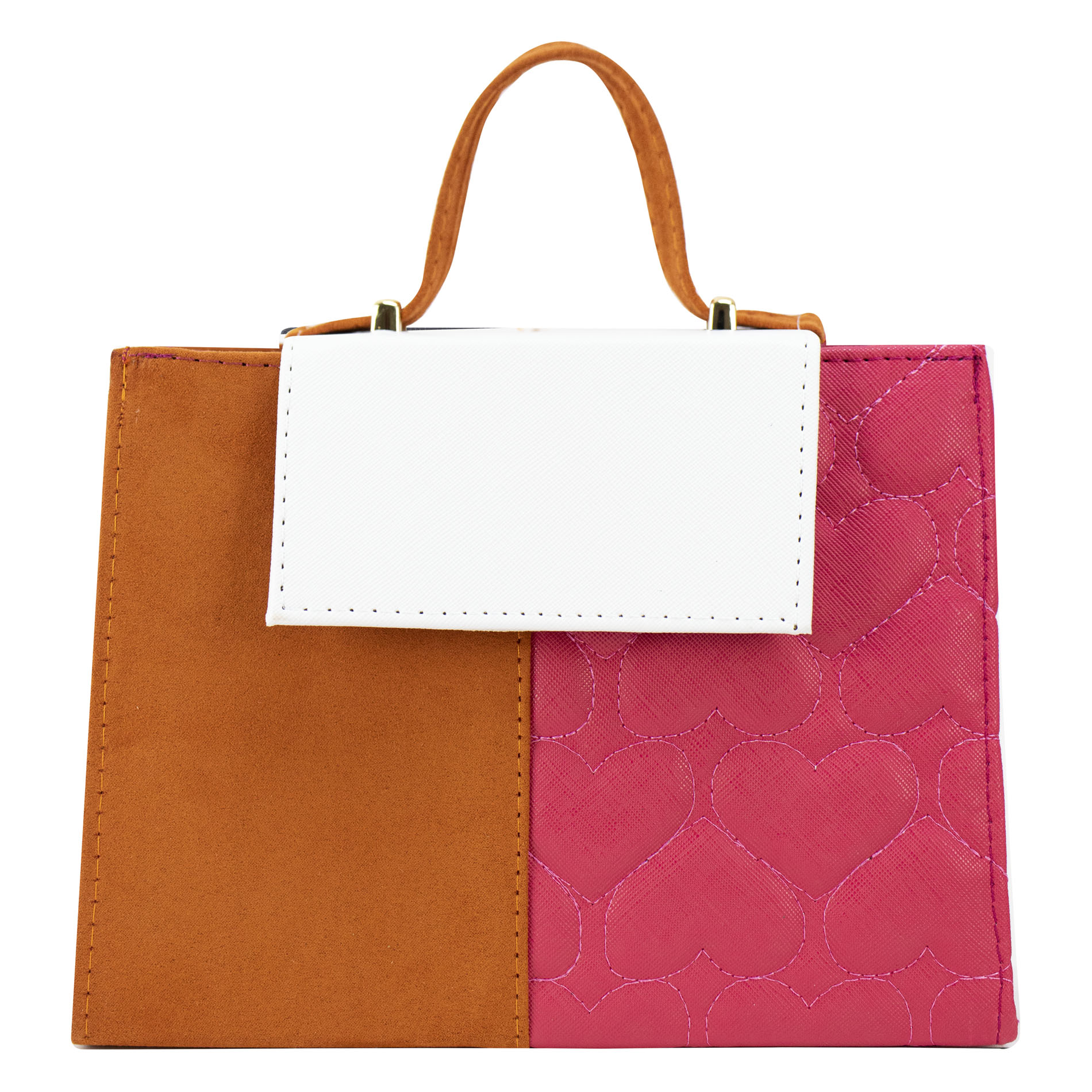 Foto 1 | Bolso Para Dama Fiusha Durazno Corazón Textil/sintetico Gina Nueva Imagen