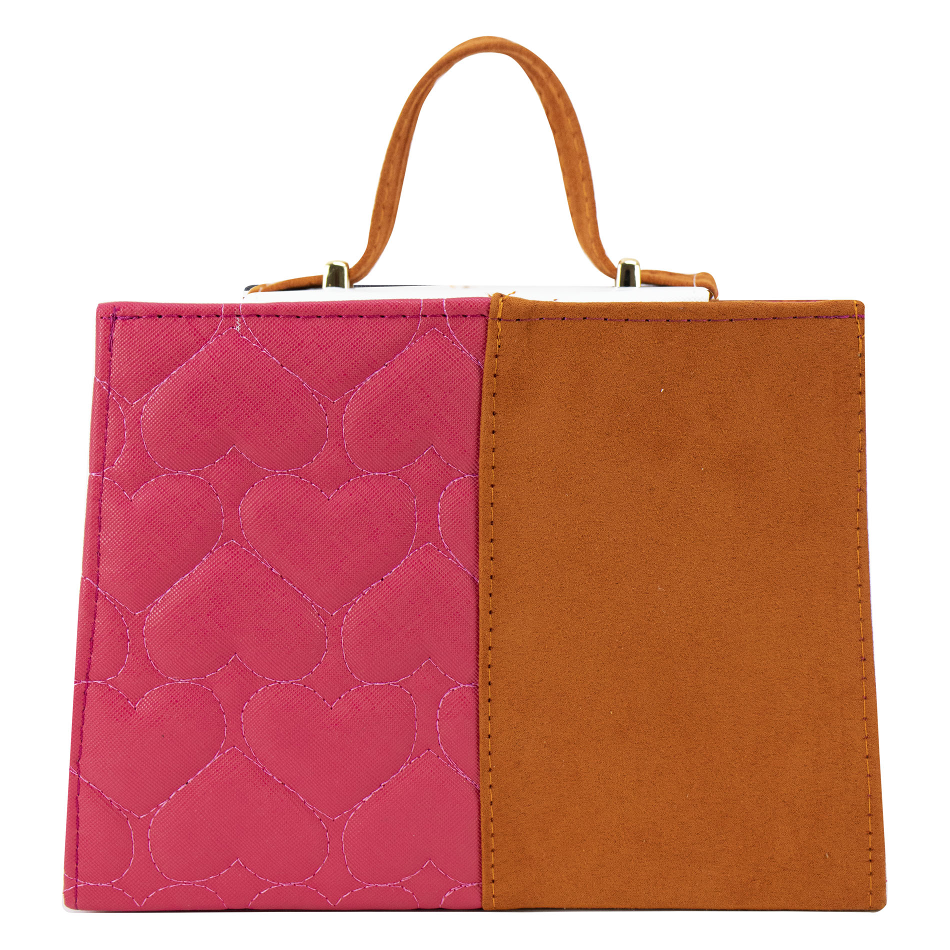 Foto 3 | Bolso Para Dama Fiusha Durazno Corazón Textil/sintetico Gina Nueva Imagen