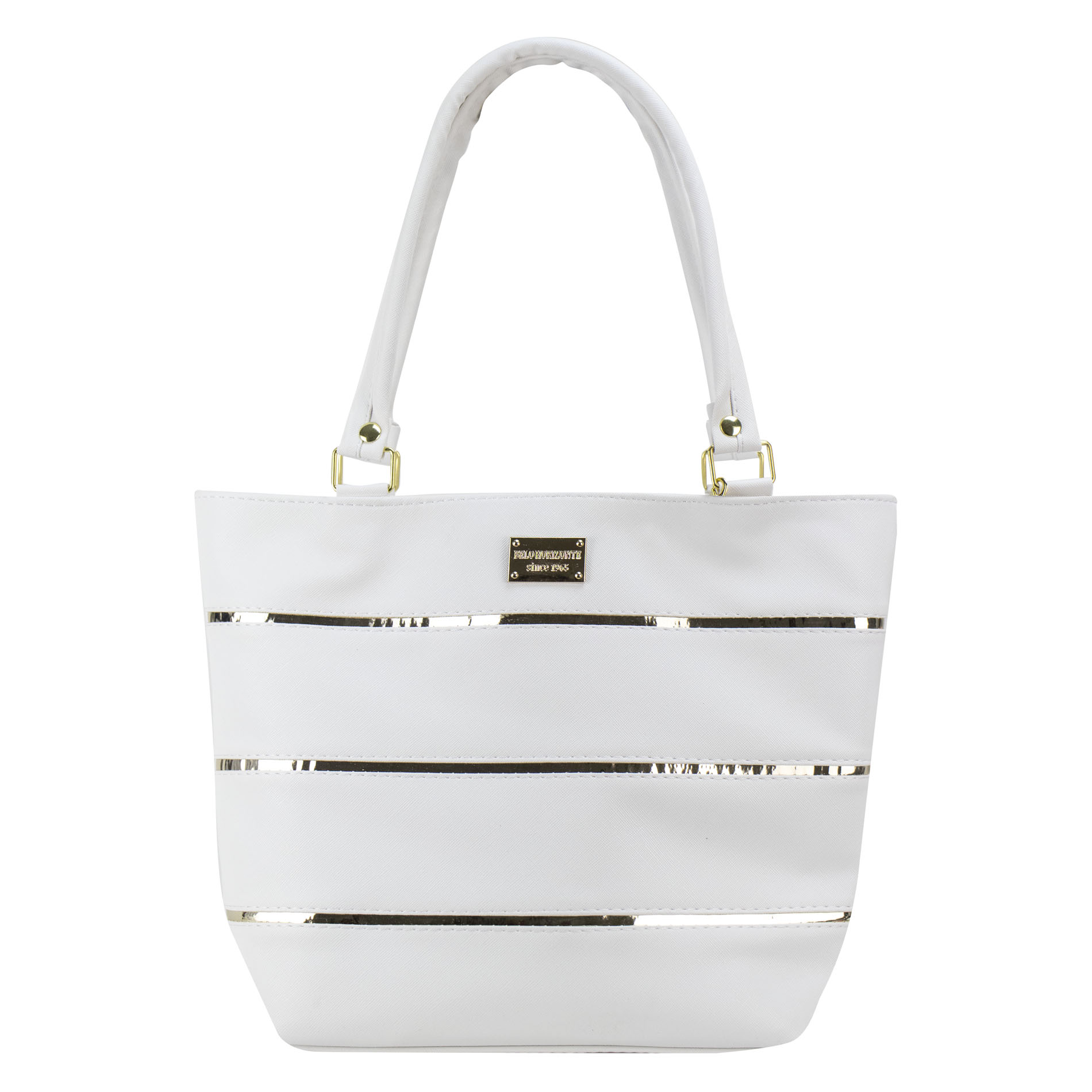 Foto 1 | Bolso Para Dama Blanco Dapra Oro Sintetico Valeria Nueva Imagen